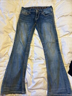Rock Revival Women's Medium Blue Wide Leg Jeans